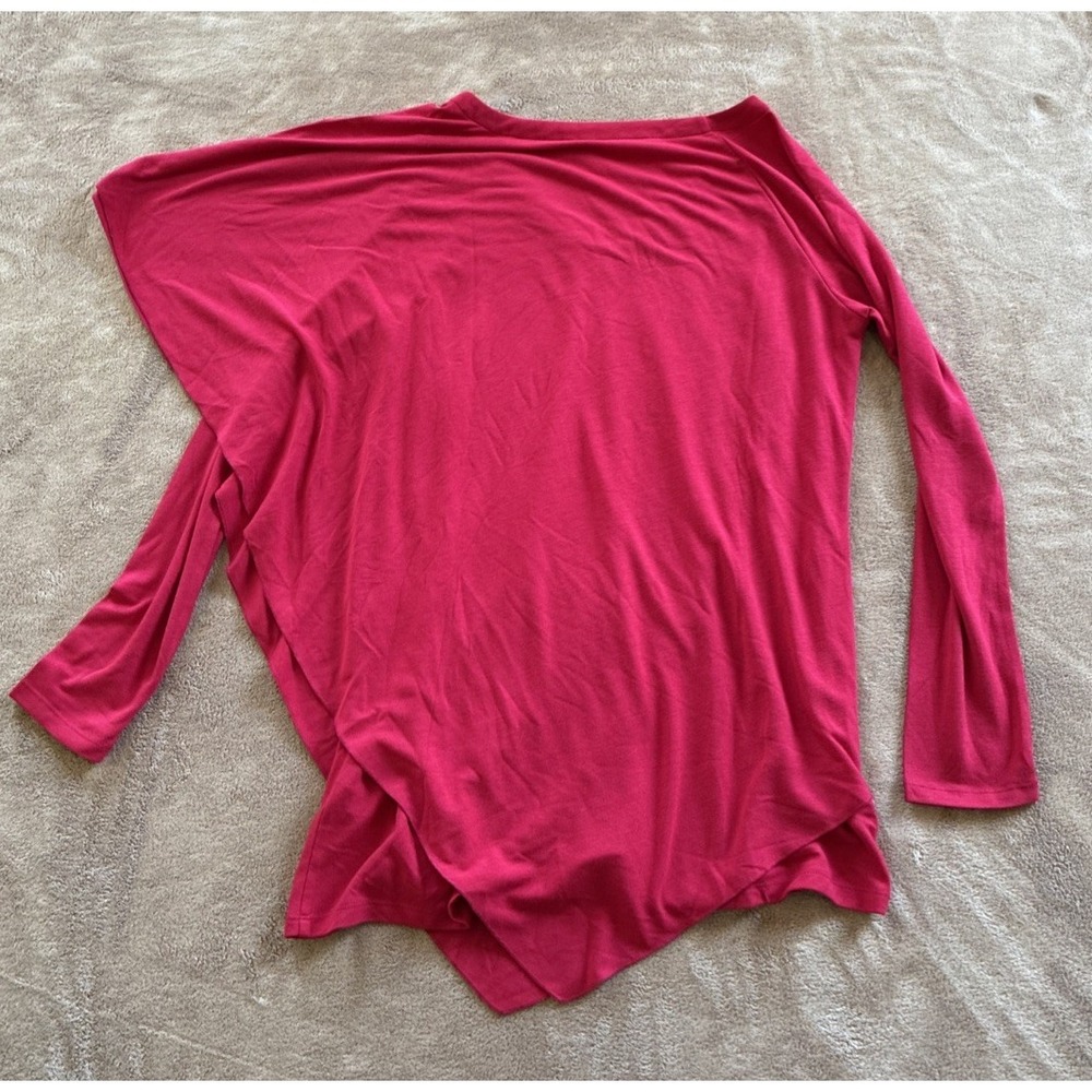 Soft Surroundings Women's‎ Tunic Top Sangria Red Med Madeline Tunic Asymmetrical